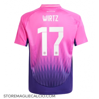 Germania Florian Wirtz #17 Maglia Gara Trasferta Repliche Europei 2024